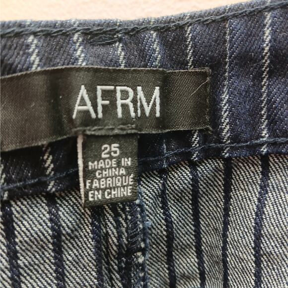 AFRM The Amiri Maxi Pencil with High Back Slit Skirt Dark Wash Blue Size 25 NWT - Picture 7 of 13